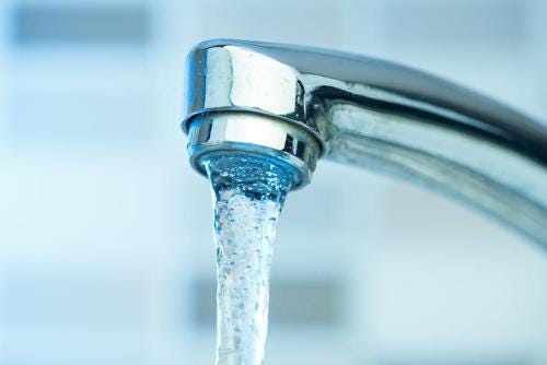 water from a tap